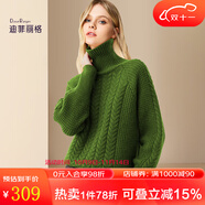 迪菲麗格歐美時尚慵懶風高領毛衣女2025年新款冬季休閑百搭針織衫 圖片色 XL