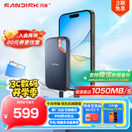 閃迪（SanDisk）500GB Nvme 移動(dòng)固態(tài)硬盤（PSSD）E61至尊極速卓越版SSD 讀速1050MB/s 手機(jī)直連筆記本外接硬盤