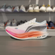 李寧（LI-NING）飛電5E跑步鞋男2025秋季新款?絲輕量高回彈競(jìng)速比賽跑鞋男鞋 熒光嬌粉/微風(fēng)藍(lán) 39.5