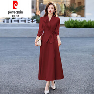 皮爾卡丹（pierre cardin）紅色優(yōu)雅氣質(zhì)套裝裙女2025春秋新款別致漂亮收腰襯衫半身裙兩件套 紅色 2XL