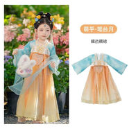 芳透玉兔中秋節(jié)漢服女童 超仙小女孩公主襦裙女寶寶中秋節(jié)唐裝 【瑤臺月】含披帛 M 100C