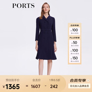 PORTS寶姿女裝收腰氣質(zhì)連衣裙ALL9D001JWP048 丈青 XS (2)