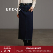 ERDOS 春夏直筒鉛筆裙牛仔百搭時尚復古可水洗修身顯瘦女半身裙 經(jīng)典藍 L 165/72A