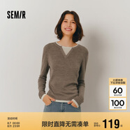 森馬（Semir）森馬毛衣女短款假兩件含羊毛針織衫24冬新款保暖內(nèi)搭109724107015