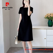 皮爾卡丹（pierre cardin）品牌斷碼撿漏輕奢女裝赫本小黑裙小個子連衣裙夏季2025年新款裙子 黑色 S 【建議85-95斤】