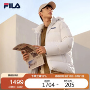 FILA 斐樂官方情侶羽絨服2025年冬時(shí)尚休閑連帽上衣男女同款保暖外套