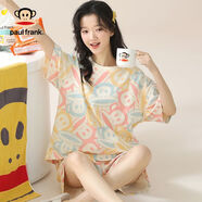 paul frank2025年新款睡衣女夏季純棉短袖短褲夏天少女夏季女士家居服 DZH-242061 M ：適合70-95斤