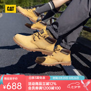CAT卡特馬丁靴中幫大黃靴男士工裝鞋輕戶(hù)外防滑登山鞋P110973N3BDC25 黃色 41