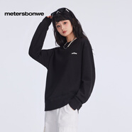 美特斯邦威衛衣男秋季新款時(shí)尚潮流純色情侶裝針織套頭衫上衣