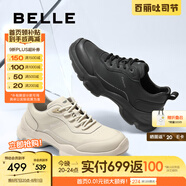 百麗厚底增高健步鞋男2025新款秋商場(chǎng)同款戶(hù)外休閑運動(dòng)鞋8VM01CM5 淺灰 38 (240mm)