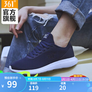 361度男鞋運動鞋季低幫網(wǎng)面跑步休閑鞋子 N 午夜藍(lán)/361度白 44