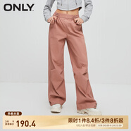 ONLY秋冬休閑潮酷高腰闊腿工裝褲休閑褲女|123414005 C18 廖木粉色WOODROSE 165/68A/MR