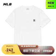 MLB短袖T恤男女時(shí)尚夏季休閑經(jīng)典純色圓領(lǐng)25新款3ATSB0153-50WHS-L