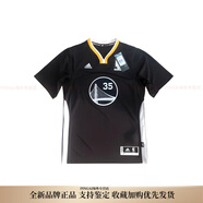 阿迪達斯 （adidas）時尚百搭運動金州勇士隊杜蘭特號休閑籃球球迷版T恤男款黑色 L
