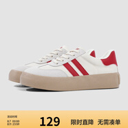 Semir女鞋德訓(xùn)鞋女春夏透氣百搭休閑運(yùn)動鞋板鞋女SFYM233655 白紅 35