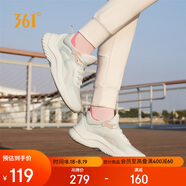 361°運動(dòng)鞋女秋季網(wǎng)布透氣健身輕便休閑厚底慢跑步鞋子女682232210-1