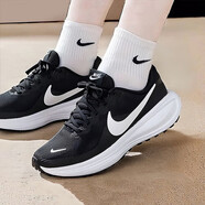 耐克（NIKE）情侶鞋男鞋女鞋2025冬季新款運動(dòng)鞋透氣舒適休閑鞋低幫輕便跑步鞋 黑白革命者8 /拍大半碼/Revolution 8 38