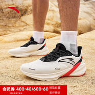 安踏毒刺4跑步鞋2025男士新款秋季輕盈透氣網(wǎng)鞋旗艦防滑耐磨運動鞋男 象牙白/黑 40