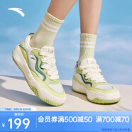 安踏曲奇女鞋板鞋新款潮流厚底軟底鞋子女小白鞋丑萌舒適休閑鞋運動鞋