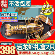 首鮮道【活鮮】波士頓龍蝦鮮活波龍 大龍蝦海鮮鮮活禮盒大蝦年貨禮盒 500-600g/只大龍蝦*2只