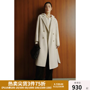 獨(dú)束大碼女裝【蘇黎世大衣】質(zhì)感毛呢外套2024冬蠶絲牦牛絨大衣女 椰奶白 XL (尺碼：3)