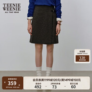 Teenie Weenie小熊女裝冬裝簡(jiǎn)約氣質(zhì)時(shí)尚毛呢半身短裙A字裙高腰裙 深灰色 L (170)