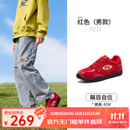 駱駝（CAMEL）【月牙】德訓(xùn)鞋男女鞋2025年春季新款復(fù)古休閑鞋板鞋情侶款 L25S577059M男款 紅色 42