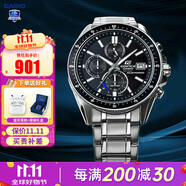 卡西歐（CASIO）男表EDIFICE商務(wù)太陽能石英表休閑簡(jiǎn)約指針日韓男腕表送男友禮物 EFS-S510D-1A 太陽能動(dòng)力