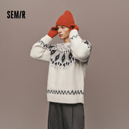 森馬（Semir）王安宇同款|毛衫男幻彩紗費(fèi)爾島提花針織衫25冬毛衣109725107203