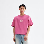 CHINISM【商場(chǎng)同款】CH赤塵撞色LOGO短袖T恤男士2025年夏季新款半袖上衣 粉色 M