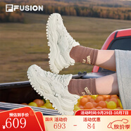 FILA FUSION斐樂(lè )女鞋經(jīng)典硬糖鞋厚底鞋時(shí)尚運動(dòng)休閑鞋 【棉花糖/銀-MM】 硬糖鞋1代 37.5