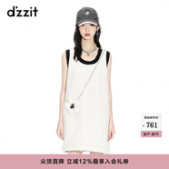 DZZIT【爆款補(bǔ)單】花包小香裙地素夏季新款粗花呢小香風(fēng)吊帶背心連衣裙 米白色（批次3） M