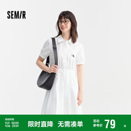 森馬連衣裙女翻領(lǐng)百褶短裙氣質(zhì)優(yōu)雅夏時尚收腰襯衫裙109324114022