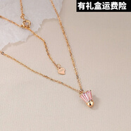 次嘉羽毛球拍項(xiàng)鏈女百搭精致吊墜輕奢時(shí)尚個(gè)性感氣質(zhì)鎖骨鏈毛衣鏈 羽你相遇-香檳色S925銀