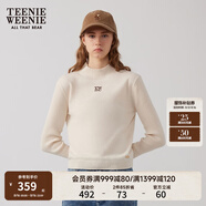 Teenie Weenie小熊女裝冬裝簡(jiǎn)約休閑時(shí)尚中領(lǐng)毛衣貼身打底衫針織衫 乳白色 L 170