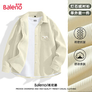 班尼路（Baleno）襯衣男款美式復古風(fēng)春秋季肌理感燈芯絨外套男士寬松休閑翻領(lǐng)襯衫