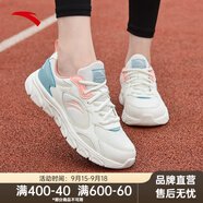 安踏女鞋運動(dòng)鞋跑步鞋夏季網(wǎng)面透氣軟底減震防滑旅游媽媽鞋黑色跑鞋 【皮網(wǎng)四季通用】白/粉/青5566-1 36.5