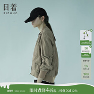 日著（rizhuo）日著原創(chuàng)設(shè)計(jì)女裝2025秋新款城市輕戶外棒球服飛行員夾克短外套 卡其 S