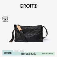 個(gè)樂黑石包經(jīng)典大容量植鞣綿羊皮單肩斜挎通勤軟包男女款禮物 黑石M（黑標(biāo)）