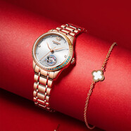 ROSDN阿.瑪.妮炫彩系列女士手表機械表品牌名表十大輕奢小眾高級感玫金