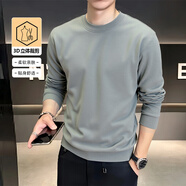 金盾（KIN DON）2025秋冬新款時(shí)尚百搭長(cháng)袖T恤男中老年爸爸圓領(lǐng)打底上衣防風(fēng)99-淺灰M