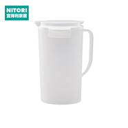 NITORI宜得利家居 過季扎壺家用泡茶壺大容量水壺按壓式2L冷水壺 白色