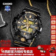 卡西歐（CASIO）【送禮物】手表男G-SHOCK黑白武士大表盤潮流時尚運動電子腕表 GA-710GBX-1A9亮面液態(tài)金