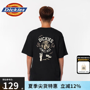 dickies純棉短袖T恤男夏季款寬松涼感半袖上衣美式體恤潮流男裝DK0A87DC 黑色 XL