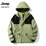 吉普（JEEP）吉普 沖鋒夾克男女同款外套三合一兩件套保暖防風(fēng)防水外套6233
