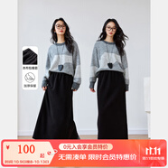 梵希蔓黑色后開叉半身裙女2025年冬季新款高腰包臀裙顯瘦直筒長裙 M9936 黑色 L