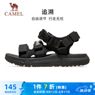 駱駝（CAMEL）魔術(shù)貼撞色沙灘涼鞋男運(yùn)動(dòng)休閑鞋子 K13M16L2001 黑色 40