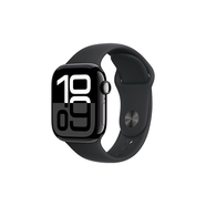 Apple/蘋果 Watch Series 10 智能手表GPS+蜂窩款42毫米亮黑色鋁金屬表殼黑色運動型表帶S/M MWXM3CH/B