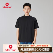 土撥鼠（Marmot）速干短袖 男士戶外運(yùn)動(dòng)T恤上衣 吸濕速干 抗菌 Mt.RashGuard 黑色（15天內(nèi)發(fā)貨） L