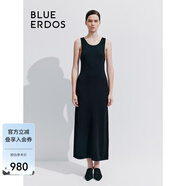 BLUE ERDOS【明星同款】連衣裙女裝夏季優(yōu)雅顯瘦無(wú)袖小黑裙長(cháng)裙B245D6003 黑 XS